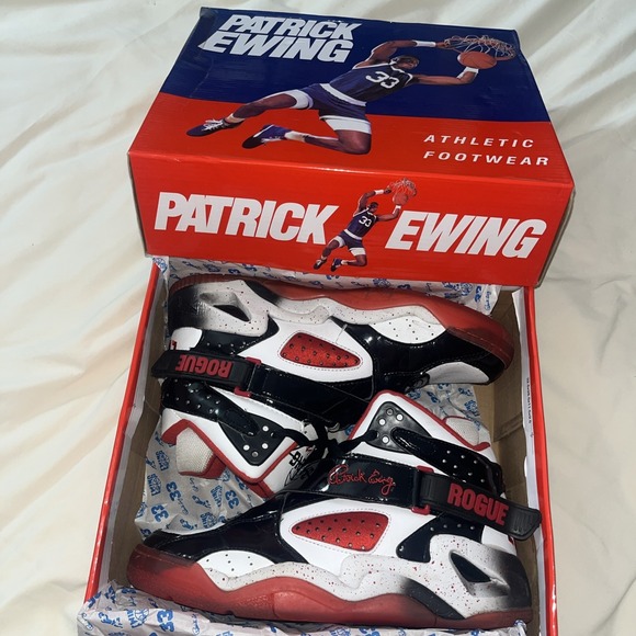 Patrick Ewing Athletics Men's 1EW90101-004 ROGUE Black Red Castlerock Basketball - Picture 1 of 16